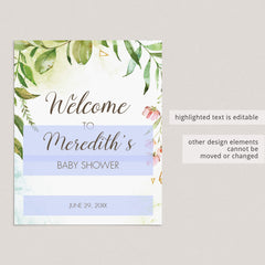 Garden Baby Shower Decorations Printable