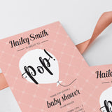 About to pop invitation for girl baby shower by LittleSizzle