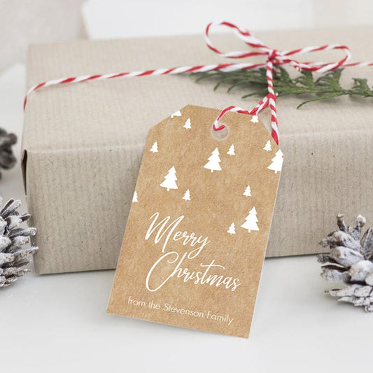 Rustic Kraft Christmas Tag Template by LittleSizzle