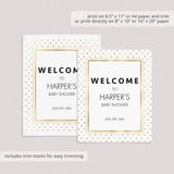 Printable Glitter Party Decor Package Gold