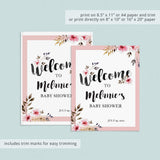 Personalized Blush Pink Shower Welcome Sign