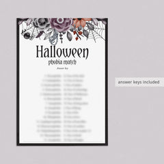 Black and Purple Floral Halloween Game Bundle for Ladies