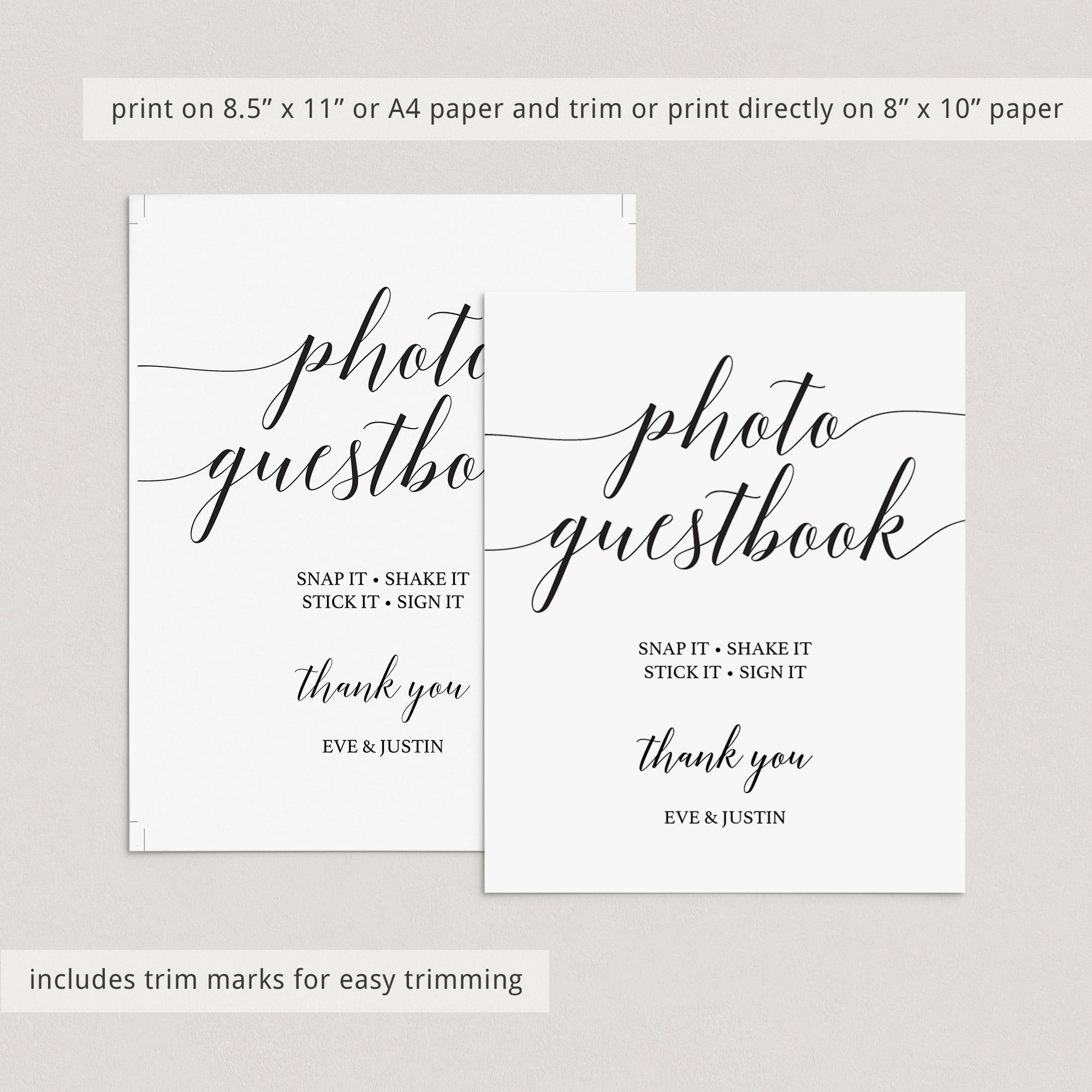 Customize wedding guestbook sign template by LittleSizzle