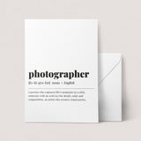 Photographer Definition Print Instant Download