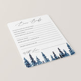 Dear Baby Wishes Cards with Watercolor Pine Trees