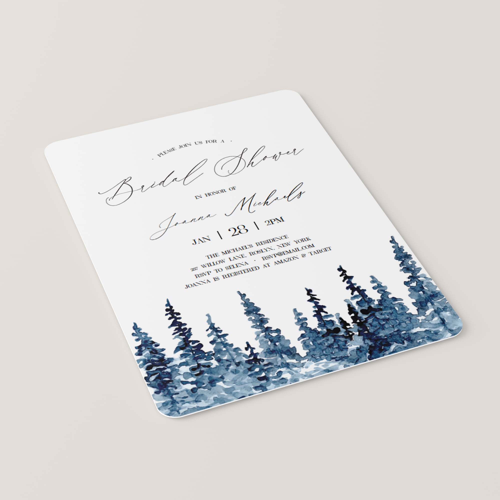 Winter wedding shower invitations Winter bridal shower invitation template by LittleSizzle