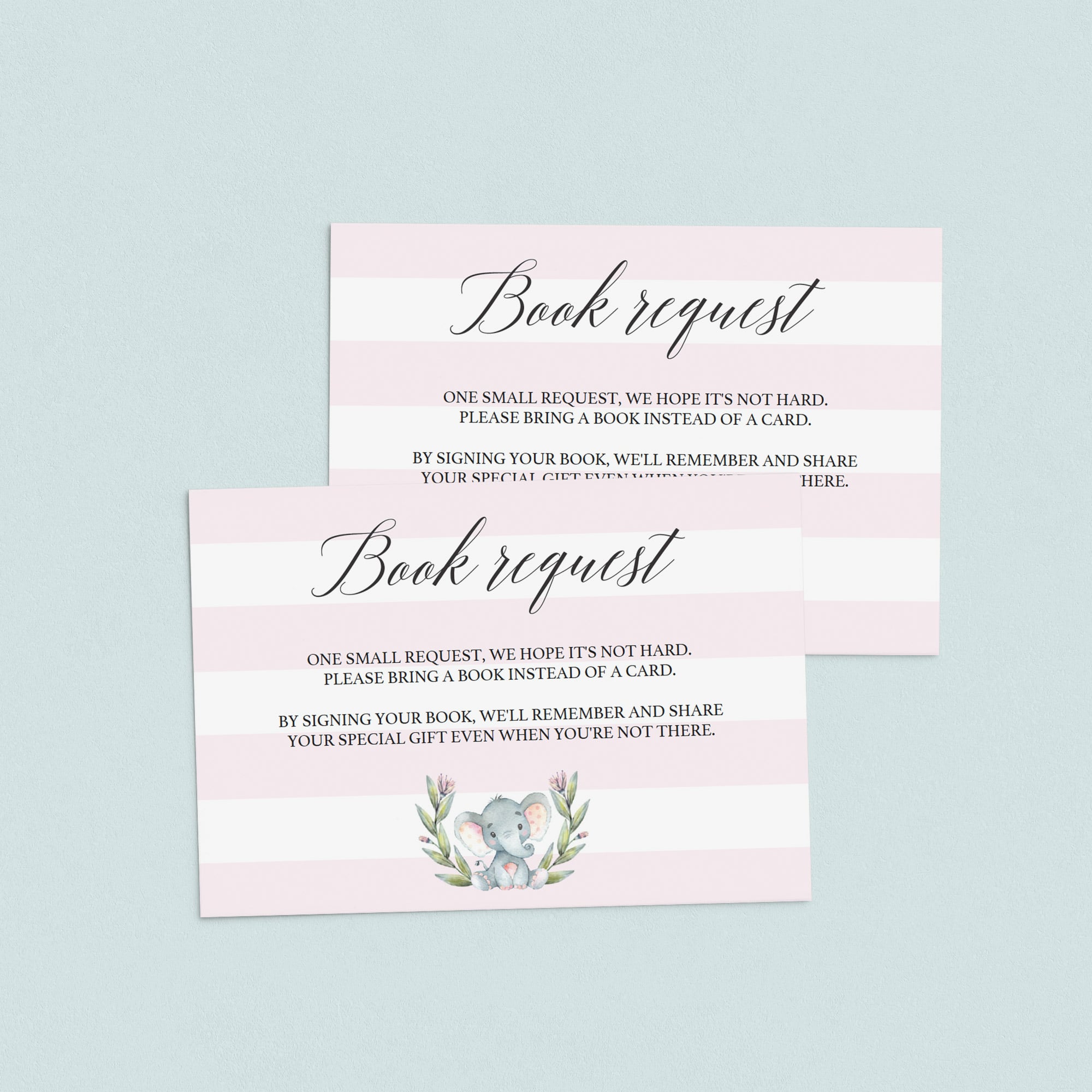 Editable bring a book card for girl baby shower by LittleSizzle