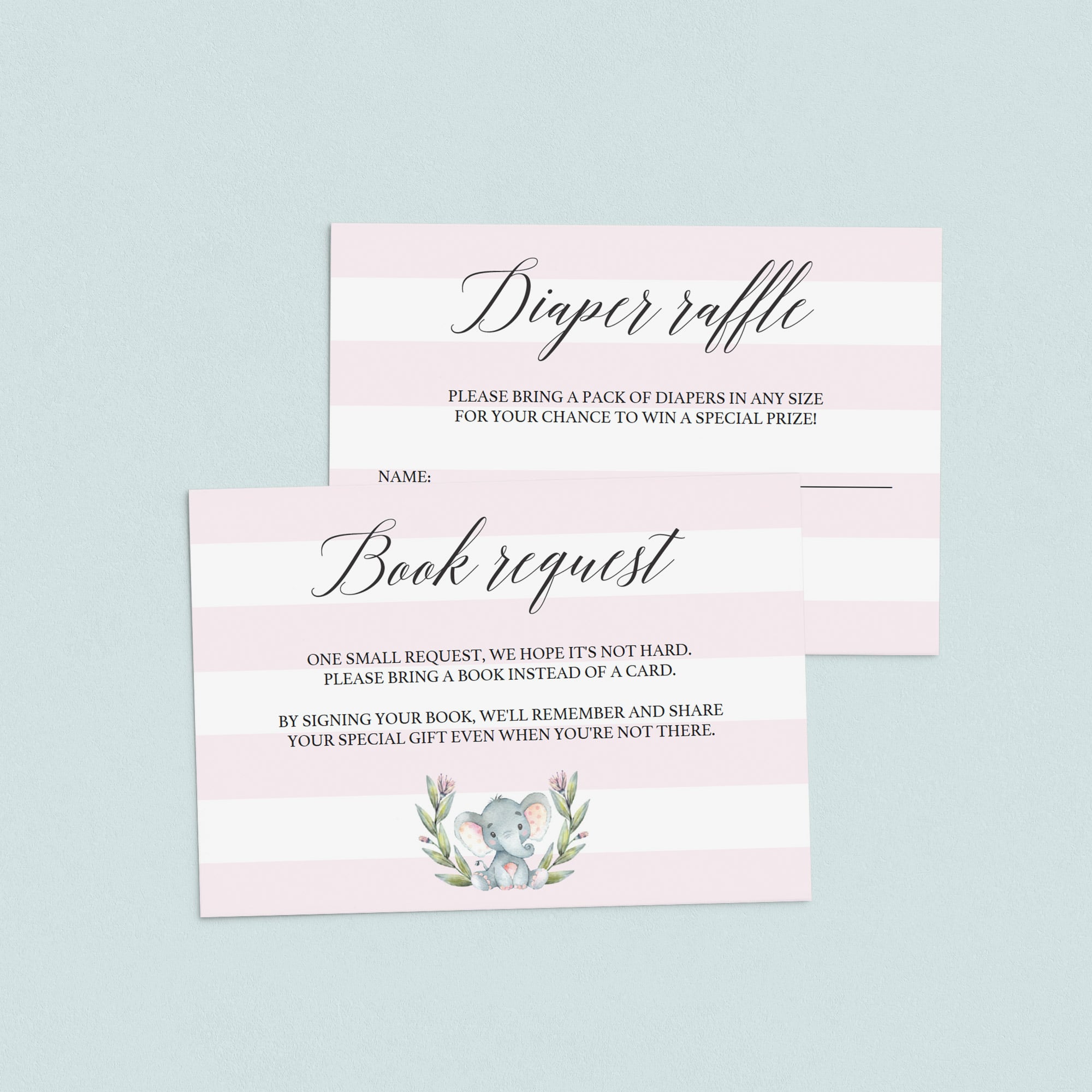 Bring a book instead of a card template for elephant baby shower by LittleSizzle