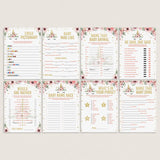 Floral unicorn babyshower games pack XL printable by LittleSizzle