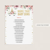 Name that tune baby shower game answer key download by LittleSizzle