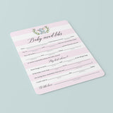 Elephant Baby Shower Mad Libs Game Printable