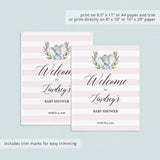 Pink Elephant Party Welcome Sign Template