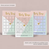 Mint and gold baby shower bingo by LittleSizzle