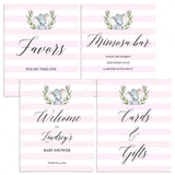 Printable Pink Elephant Baby Shower Decor Package by LittleSizzle