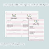 Elephant Wishes for the New Baby Girl Printable