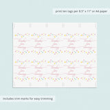 Girl baby shower favor labels printable by LittleSizzle