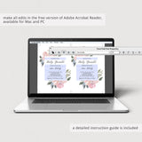 Girl baby sprinkle invitation editable pdf template by LittleSizzle