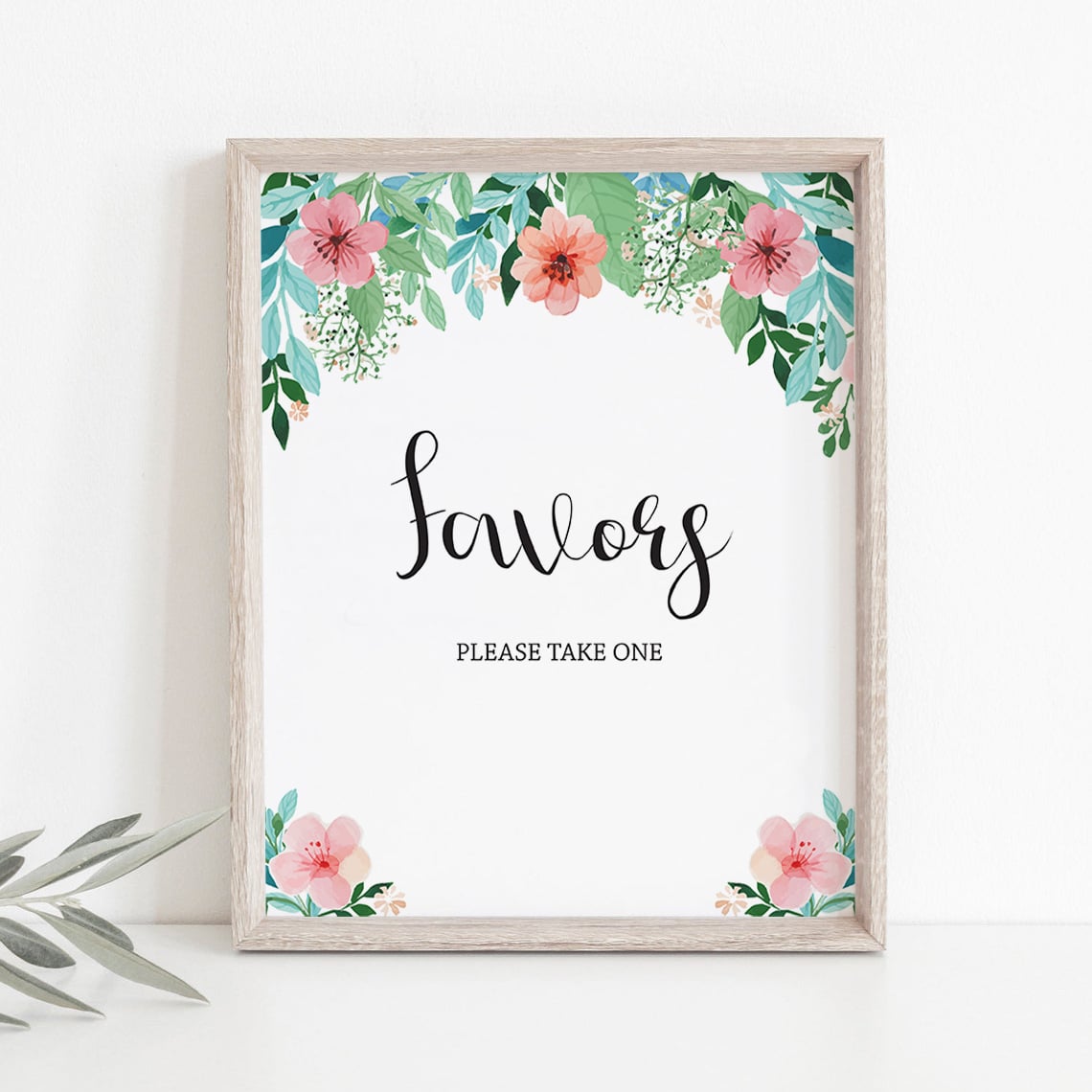 Floral watercolor favors sign printable by LittleSizzle