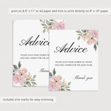 Advice template for floral baby shower by LittleSizzle