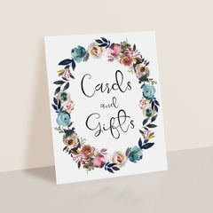 Printable Boho Party Decor Cards and Gifts Sign