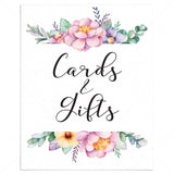Floral shower cards and gifts sign printable by LittleSizzle