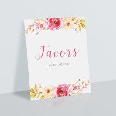 Pink and yellow table signs printable by LittleSizzle