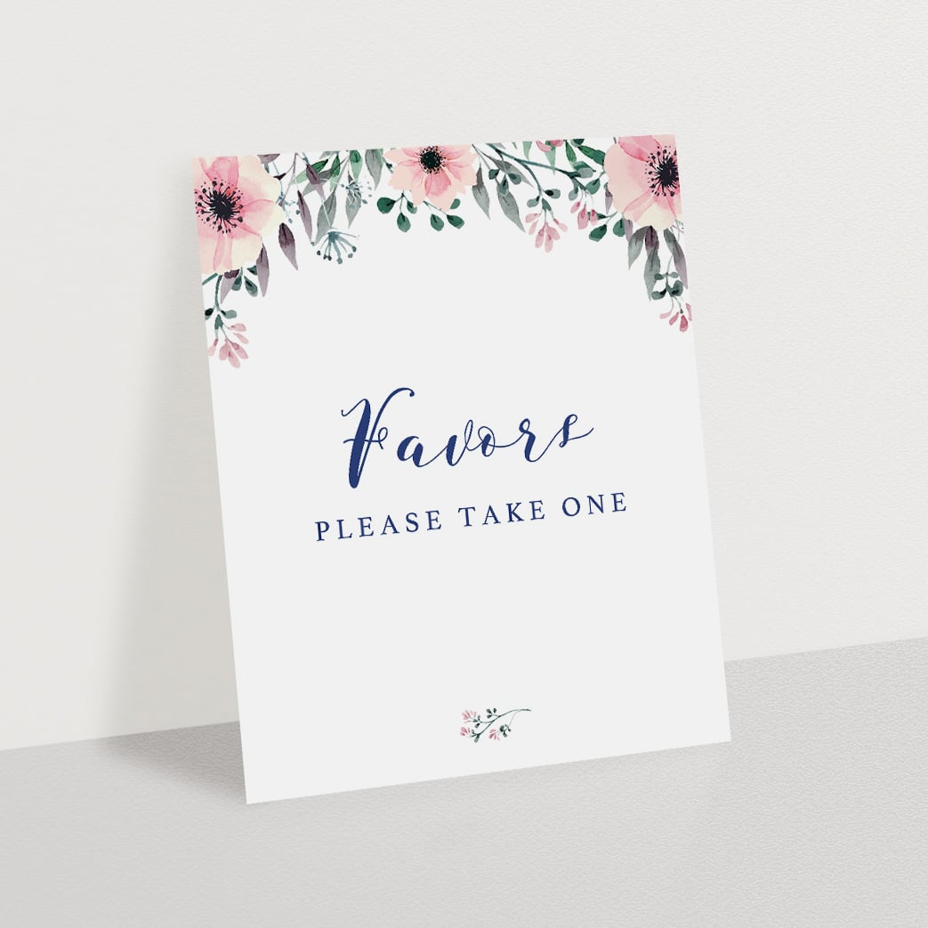Floral bridal shower favors sign printable by LittleSizzle