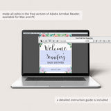 Floral Baby Shower Welcome Sign Template