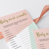 Baby Shower word scramble printable game by LittleSizzle
