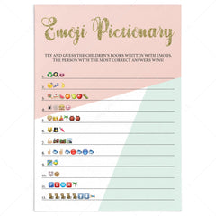 Pastel baby shower game emoji pictionary by LittleSizzle