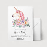 Printable baby shower invitation for unicorn themed shower by LittleSizzle
