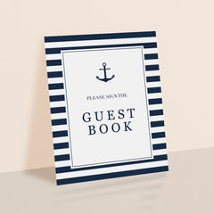 Nautical GuestBook Table Sign Printable