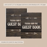 Rustic guest book sign printable shower decorations by LittleSizzle