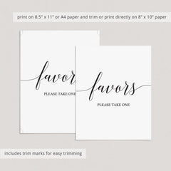 Favors please take one sign printable by LittleSizzle