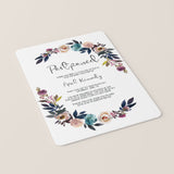 Postponed Baby Shower Card with Floral Wreath Editable Template