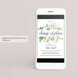 Greenery event change of plans announcement digital template by LittleSizzle