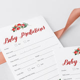 Winter Baby Shower Baby Predictions Cards