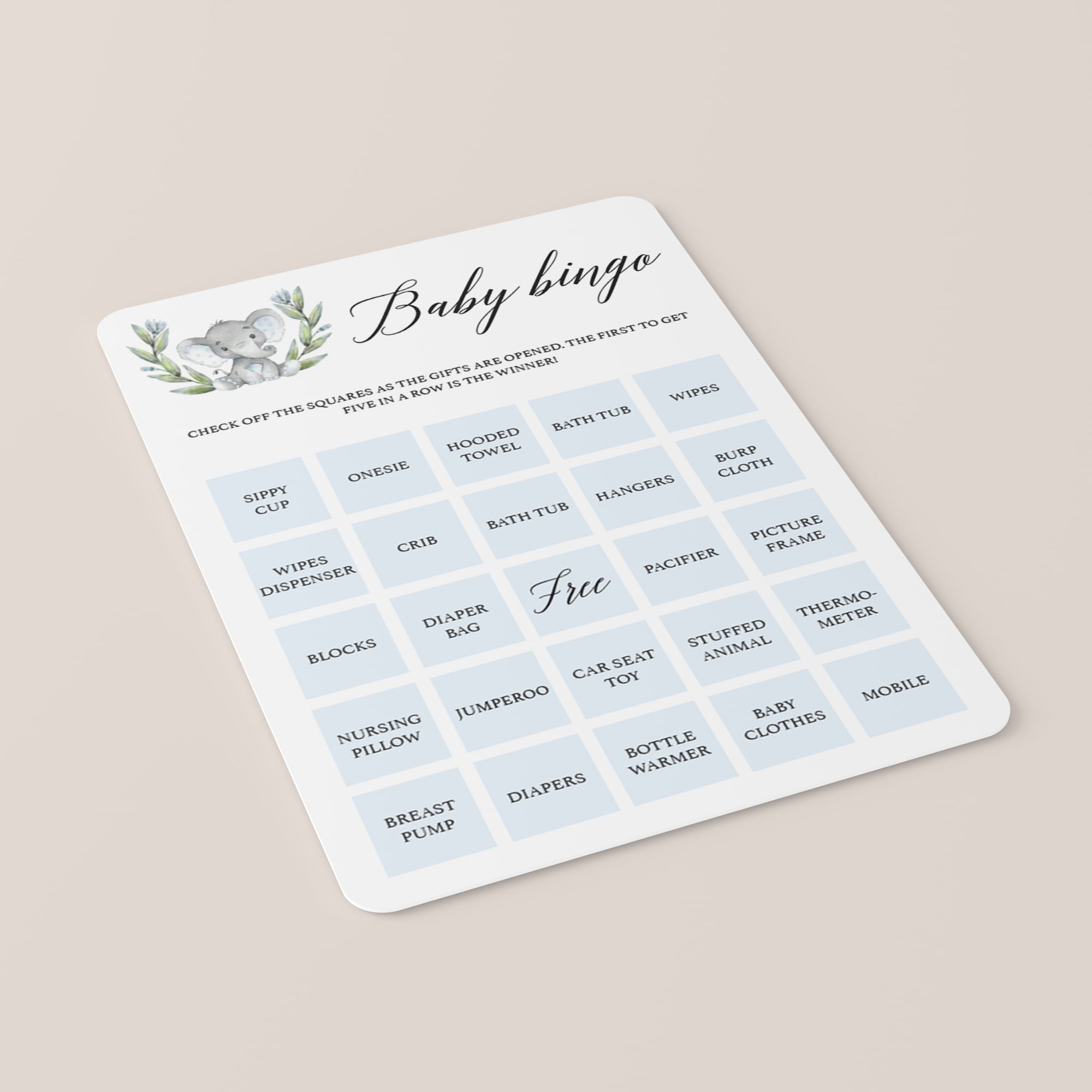 Baby shower bingo template for boy by LittleSizzle