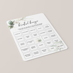 botanical bridal bingo templates