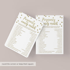 Gold foil baby shower game printable by LittleSizzle