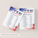 4th of July Party Quiz for Adults Printable