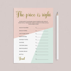 The price is right download for baby shower by LittleSizzle