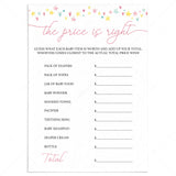 Rainbow baby shower game the price is right by LittleSizzle