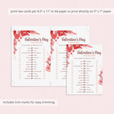 Valentine's Day This or That Questions Printable