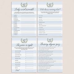 Boy Baby Shower Games for elephant themed baby shower by LittleSizzle