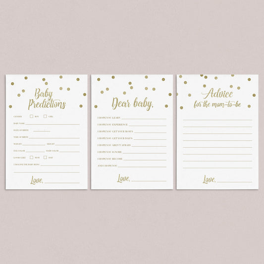 Advice cards for baby shower party by LittleSizzle