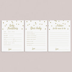 Advice cards for baby shower party by LittleSizzle