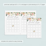 editable bridal shower bingo cards template