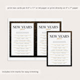 New Years Games for Families Printable