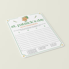 St Patricks Game Scattergories Instant Download